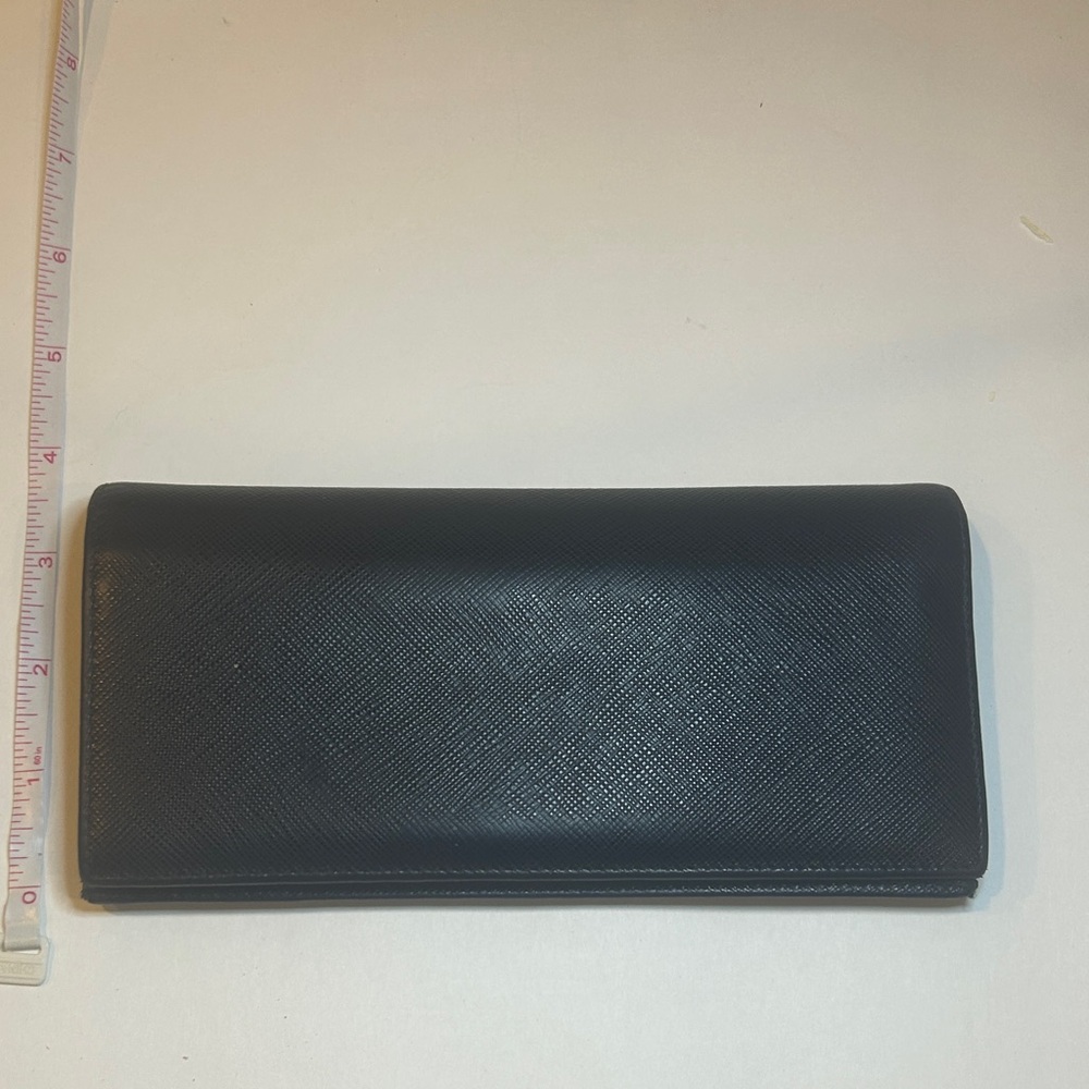 Prada Black Saffiano Bifold Leather Long Wallet Authentic Made in Italy - Picture 4 of 10